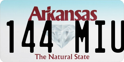 AR license plate 144MIU