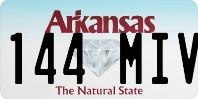 AR license plate 144MIV
