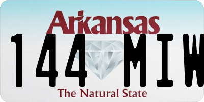 AR license plate 144MIW