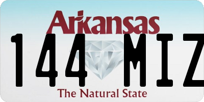 AR license plate 144MIZ