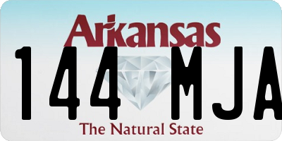 AR license plate 144MJA