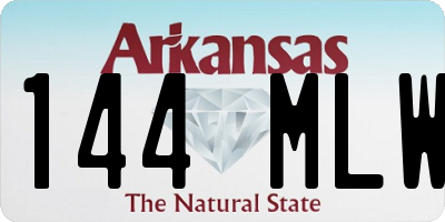 AR license plate 144MLW