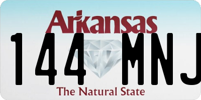 AR license plate 144MNJ