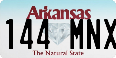 AR license plate 144MNX