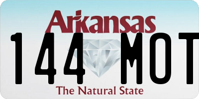 AR license plate 144MOT