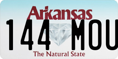 AR license plate 144MOU