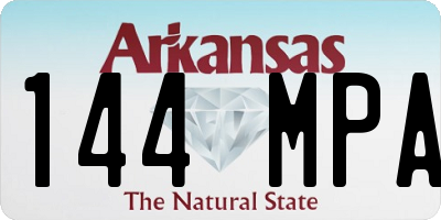 AR license plate 144MPA