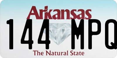 AR license plate 144MPQ
