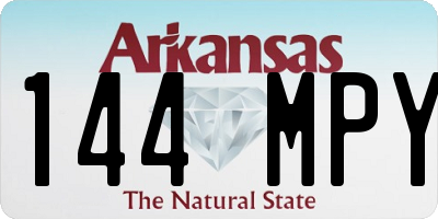 AR license plate 144MPY