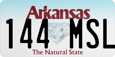 AR license plate 144MSL