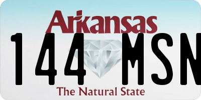 AR license plate 144MSN