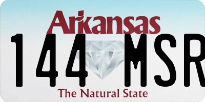 AR license plate 144MSR