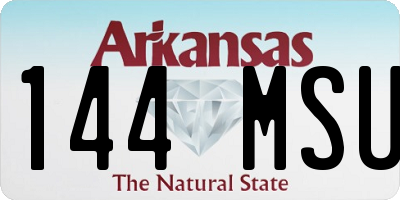 AR license plate 144MSU