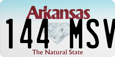 AR license plate 144MSV