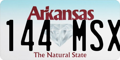 AR license plate 144MSX
