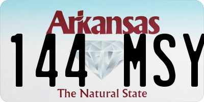 AR license plate 144MSY