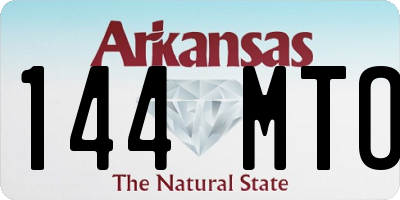 AR license plate 144MTO
