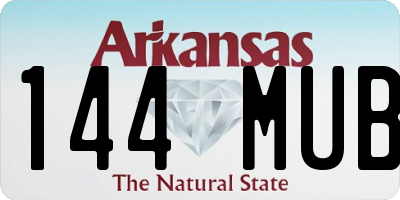 AR license plate 144MUB