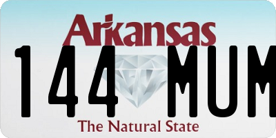 AR license plate 144MUM