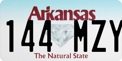 AR license plate 144MZY
