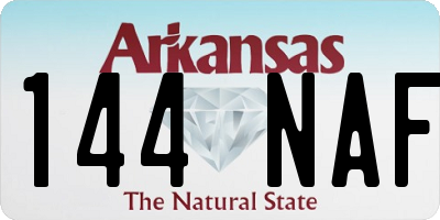 AR license plate 144NAF