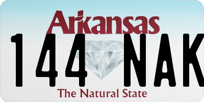 AR license plate 144NAK
