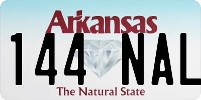 AR license plate 144NAL