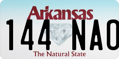 AR license plate 144NAO