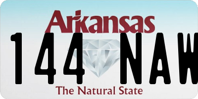 AR license plate 144NAW