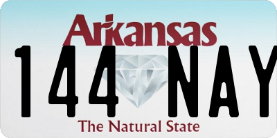 AR license plate 144NAY