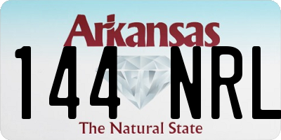 AR license plate 144NRL
