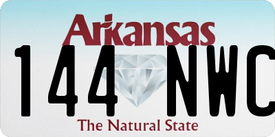 AR license plate 144NWC