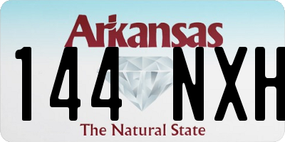 AR license plate 144NXH