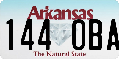AR license plate 144OBA
