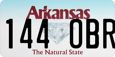 AR license plate 144OBR