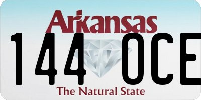 AR license plate 144OCE
