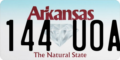 AR license plate 144UOA