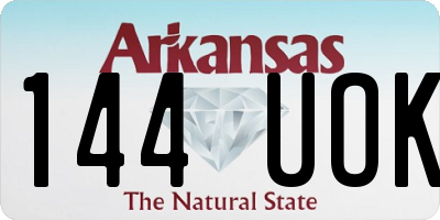 AR license plate 144UOK
