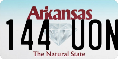 AR license plate 144UON