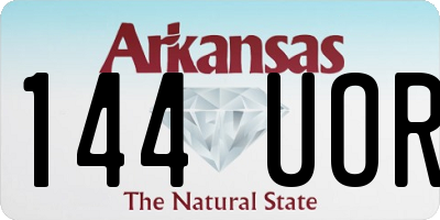 AR license plate 144UOR