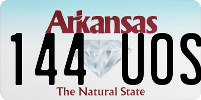 AR license plate 144UOS