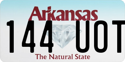 AR license plate 144UOT