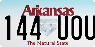 AR license plate 144UOU