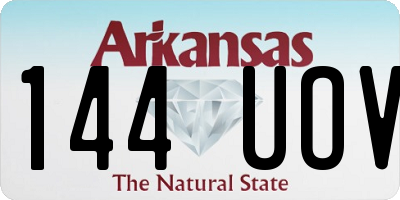 AR license plate 144UOV