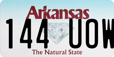 AR license plate 144UOW