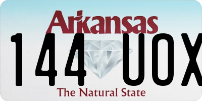 AR license plate 144UOX