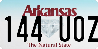 AR license plate 144UOZ