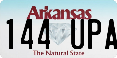AR license plate 144UPA