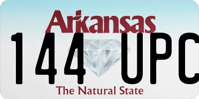 AR license plate 144UPC
