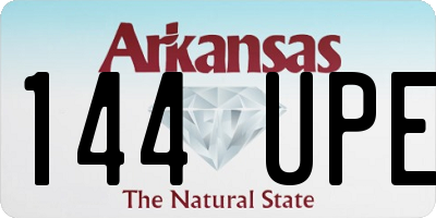 AR license plate 144UPE